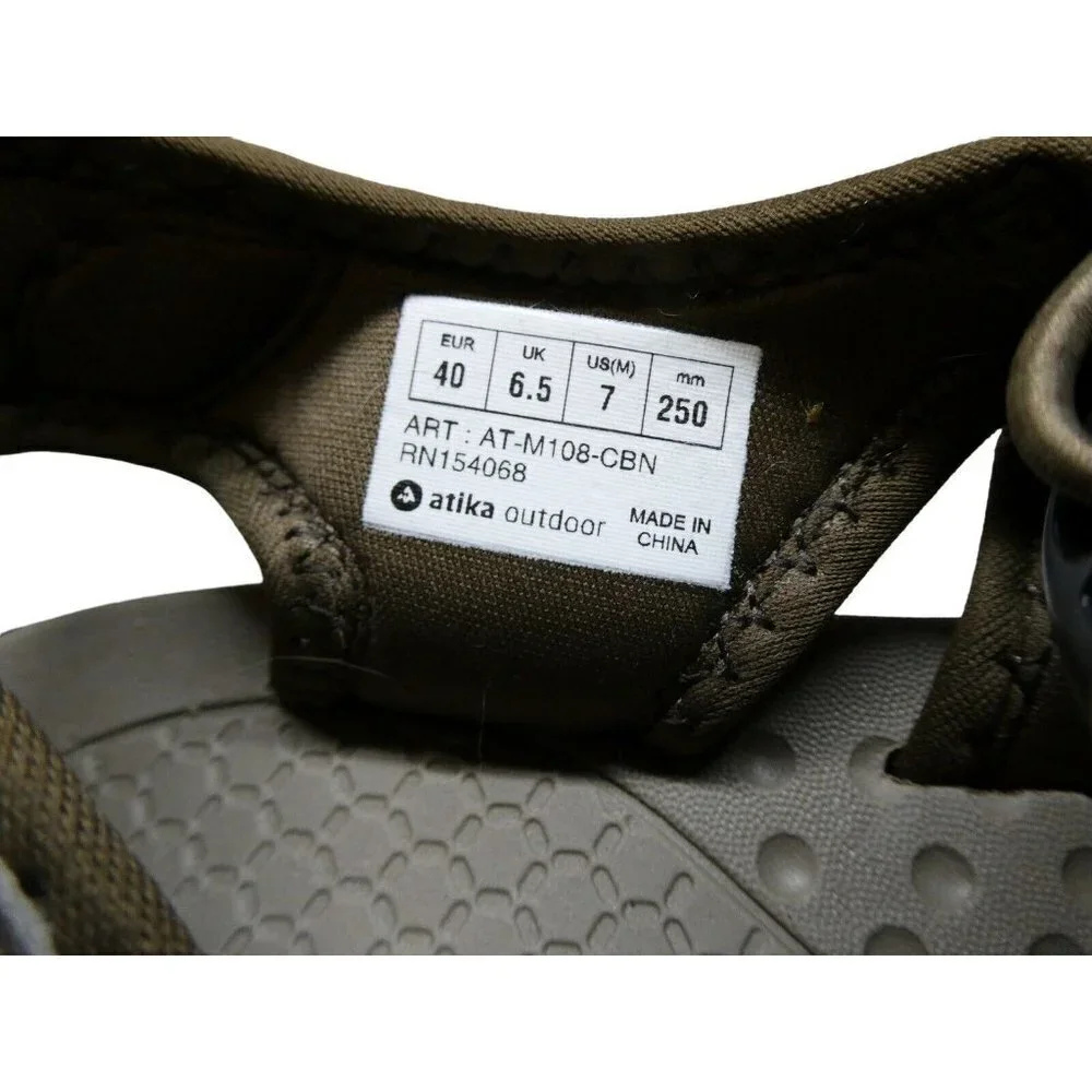 ATIKA Outdoor Sandal Mens Size 7  Brown Trail HikingWater Shoe Sports Sandal NWT